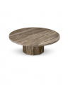 Florence Coffee Table Silver Travertine