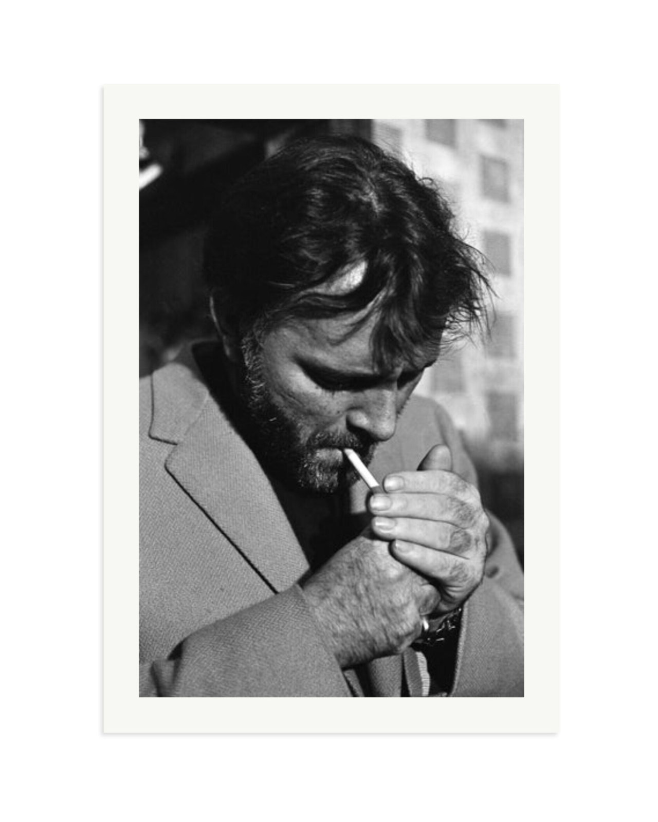 Burton lighting a cigarette Print Only / XXL