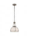 Gracie Dome Pendant Antique Nickel Medium