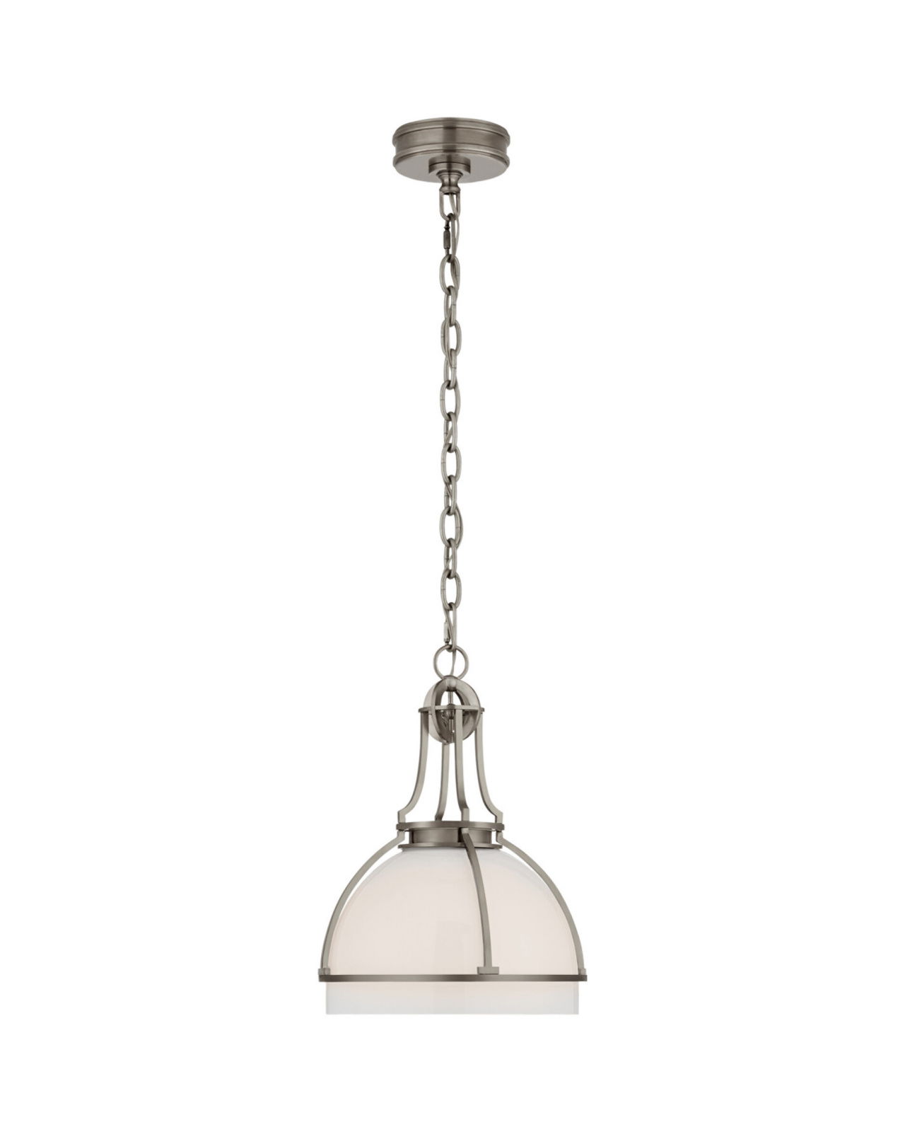 Gracie Dome Pendant Antique Nickel Medium