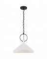 Limoges Large Pendant Natural Rust/White Shade