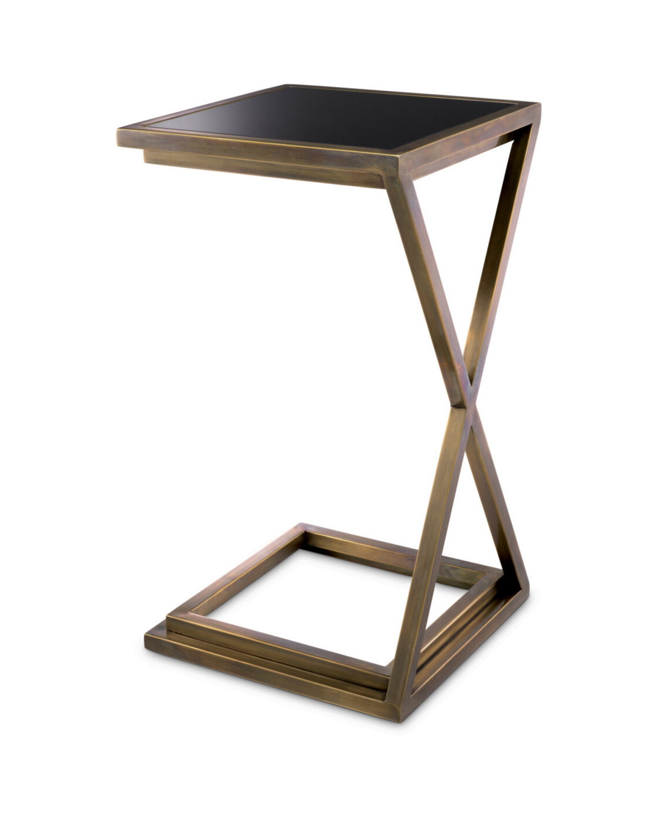 Cross Side Table Vintage Brass