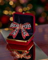 Clement Bow Brooch Red