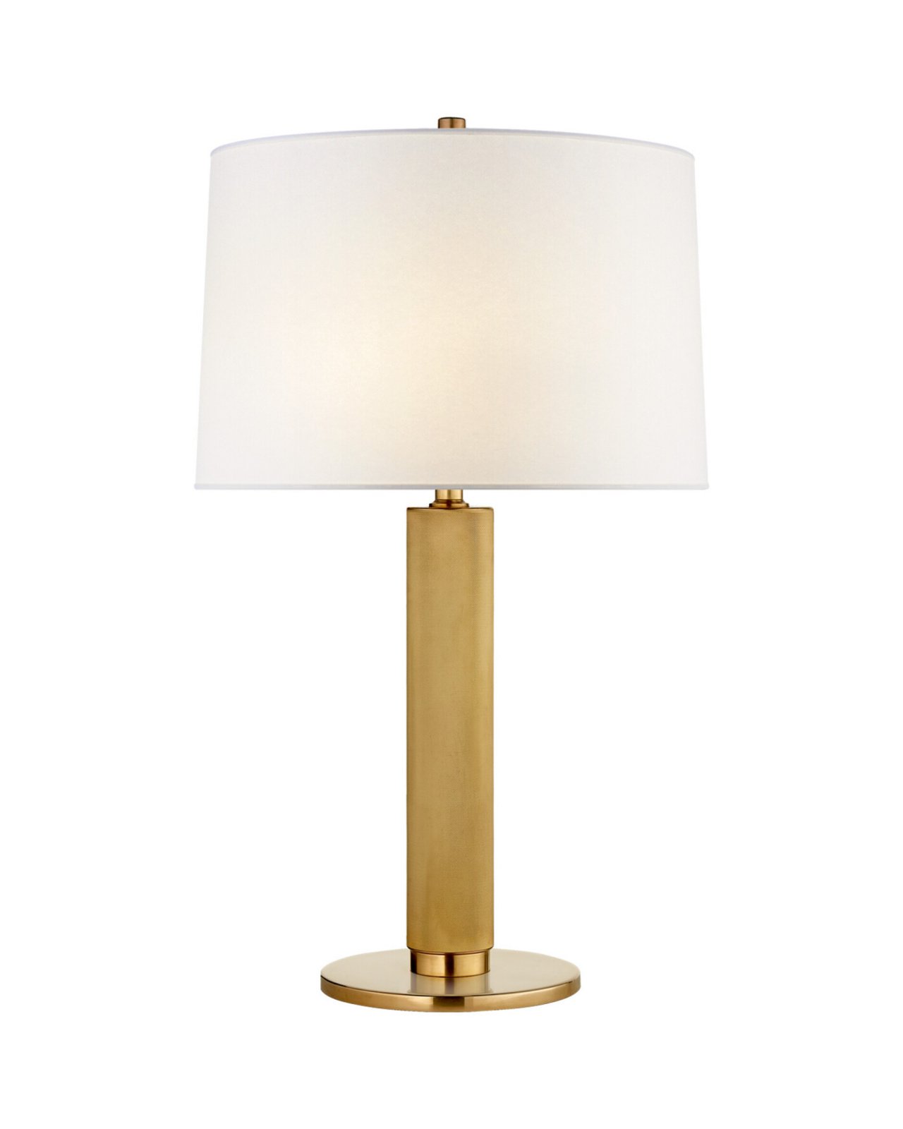 Barrett Knurled Table Lamp Natural Brass