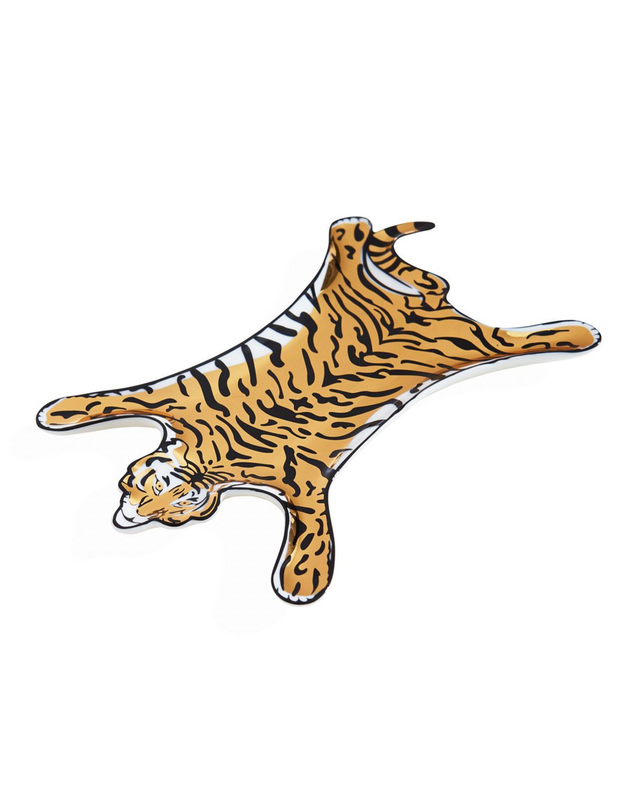 Tiger dish gold/black