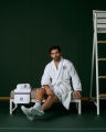 Wimbledon Baseline Stripe Towel Purple Set of 2