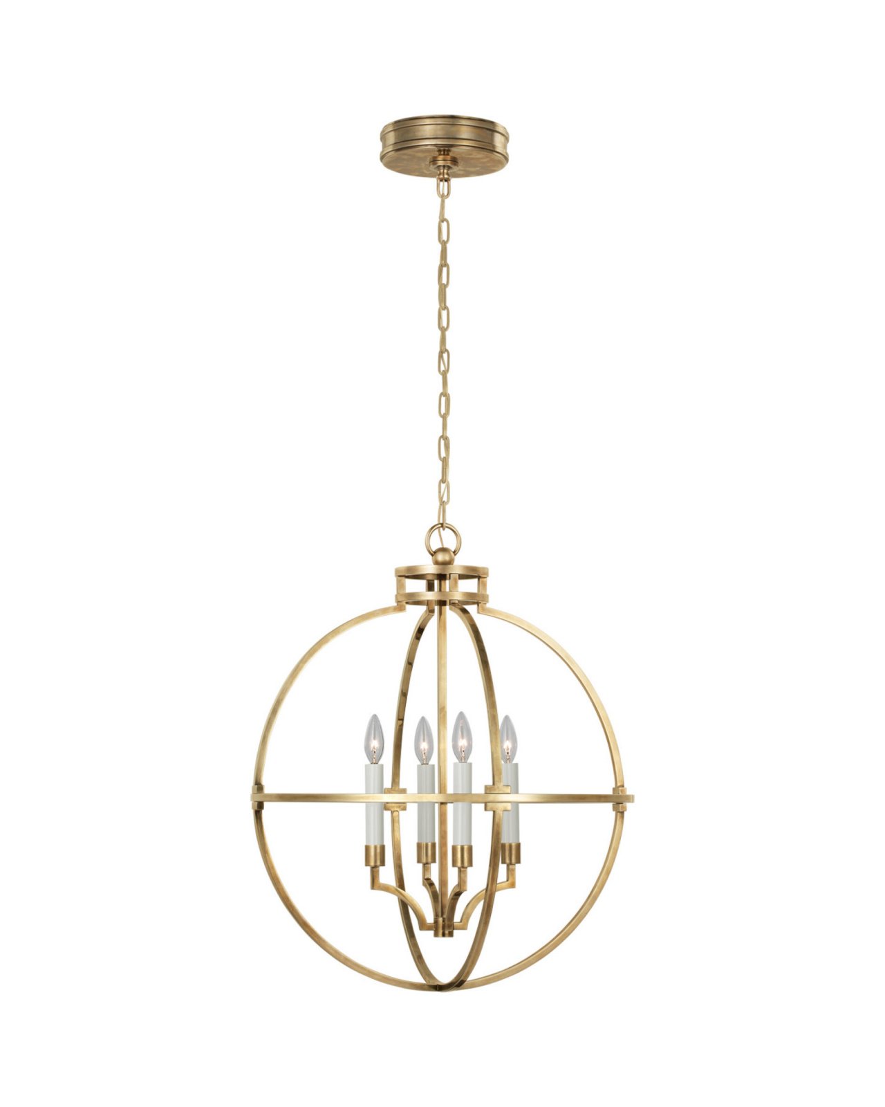 Lexie 24" Globe Lantern Antique Brass