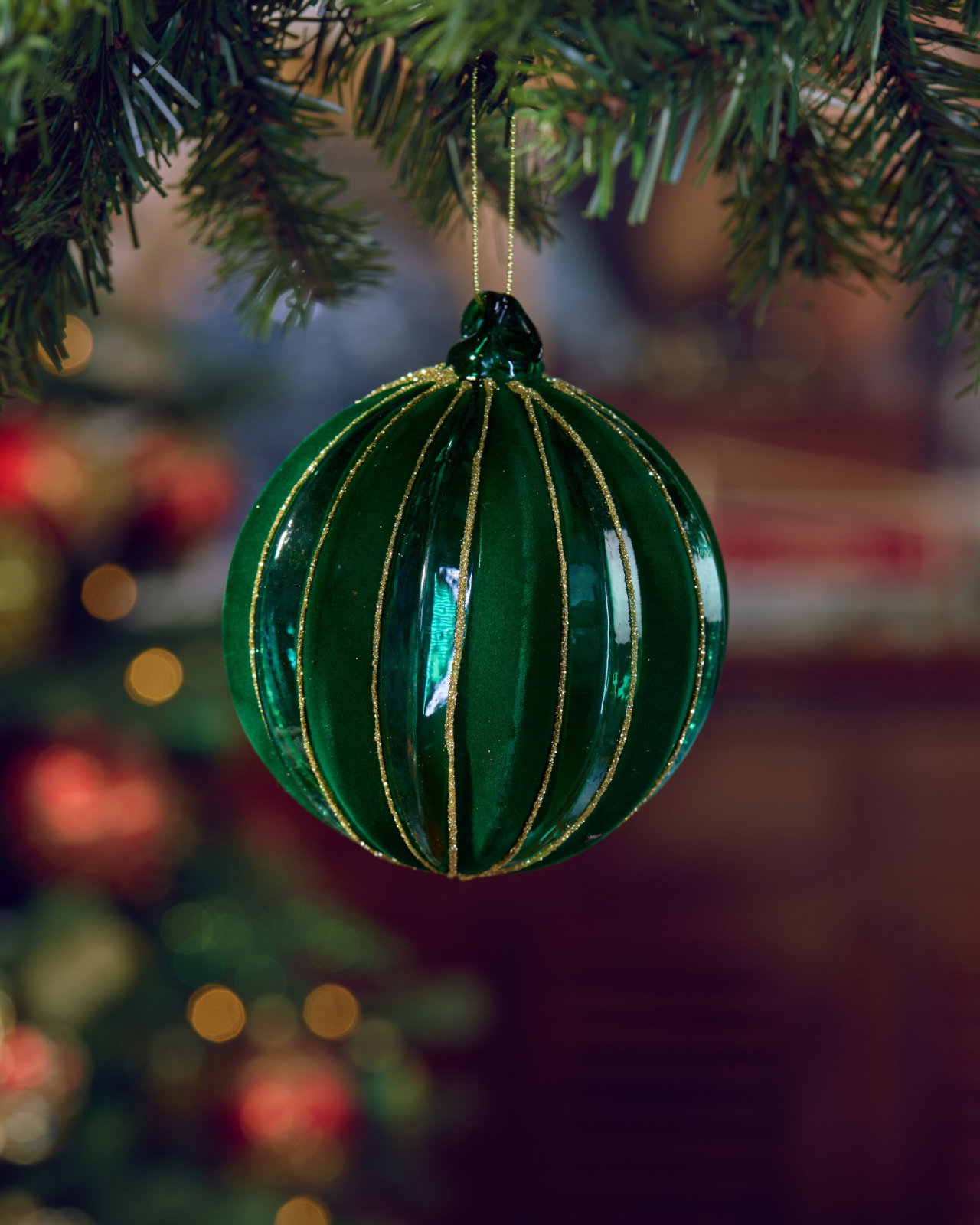 Myrtle Green Christmas Baubles 3-Pack