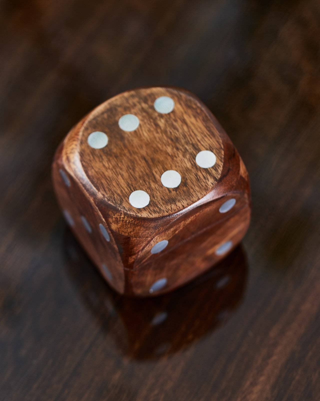 Dice game brown/brass