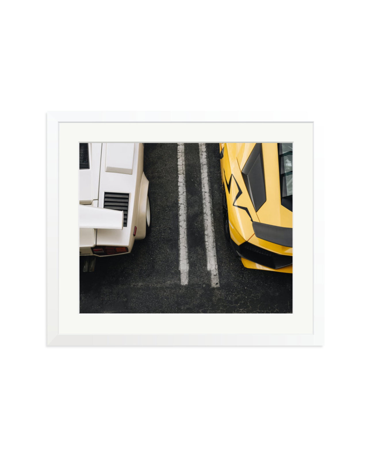 Lamborghini Countach and Aventador SV White / Large