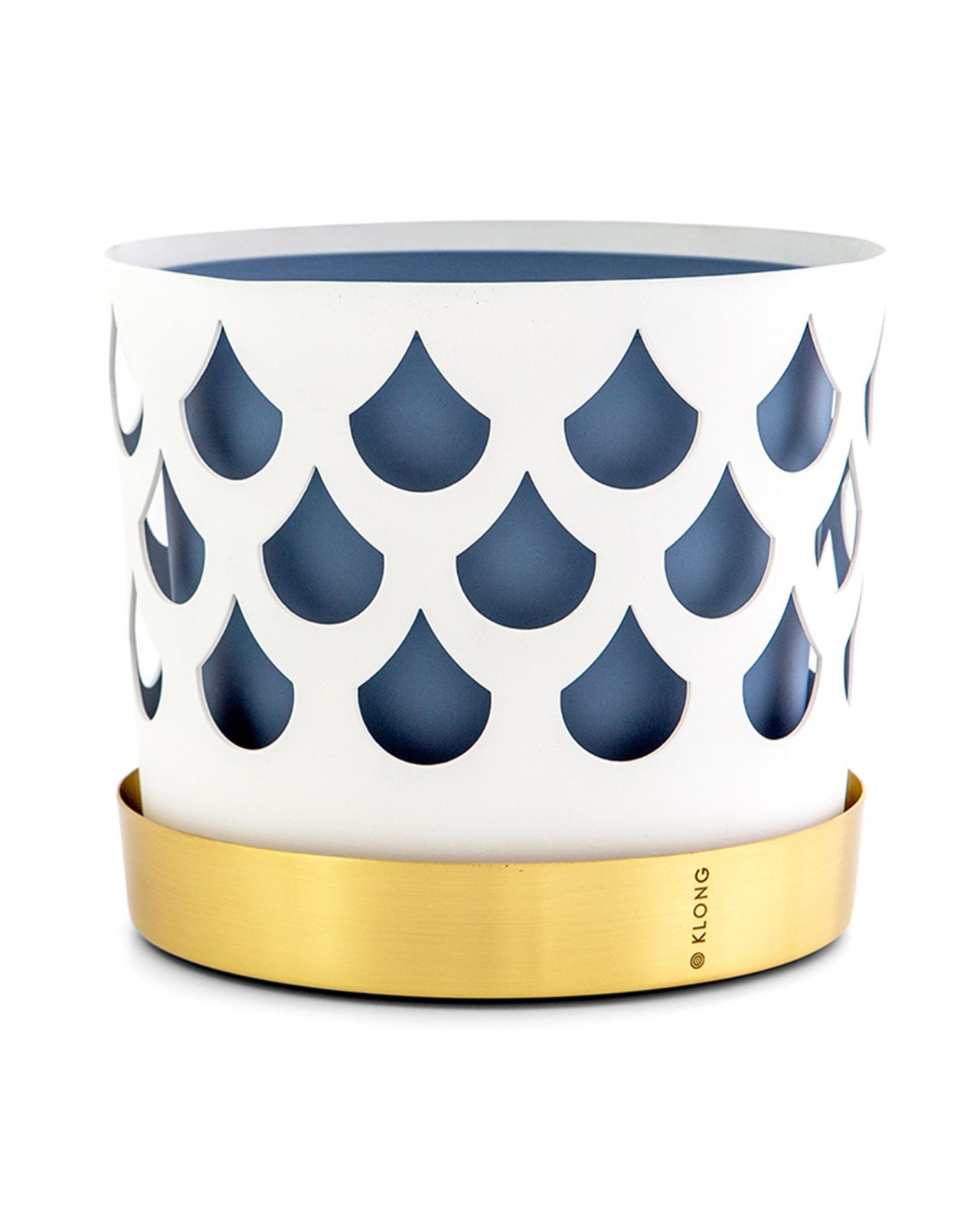 Trio Drop flower pot white