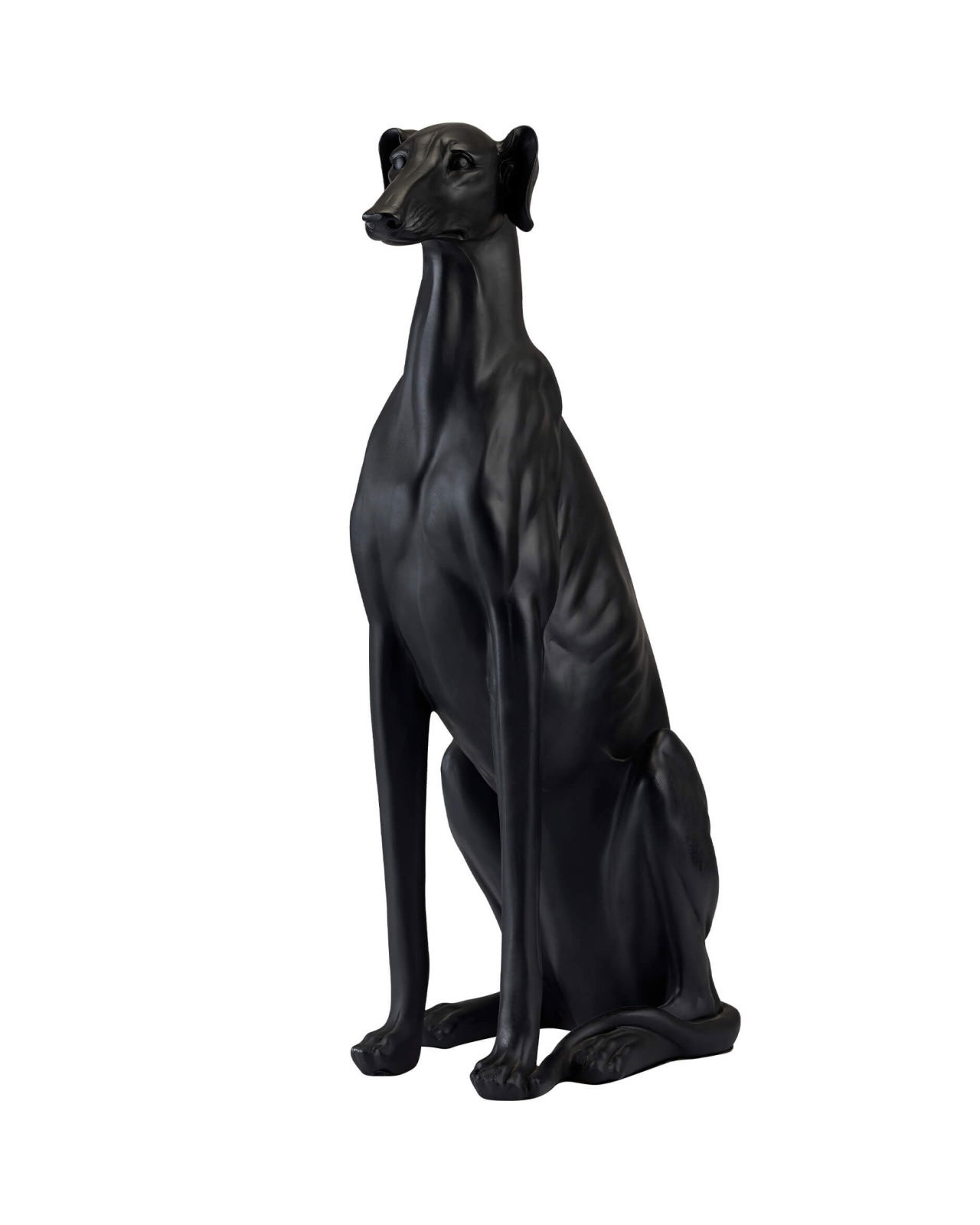 Anville Greyhound Sculpture Black