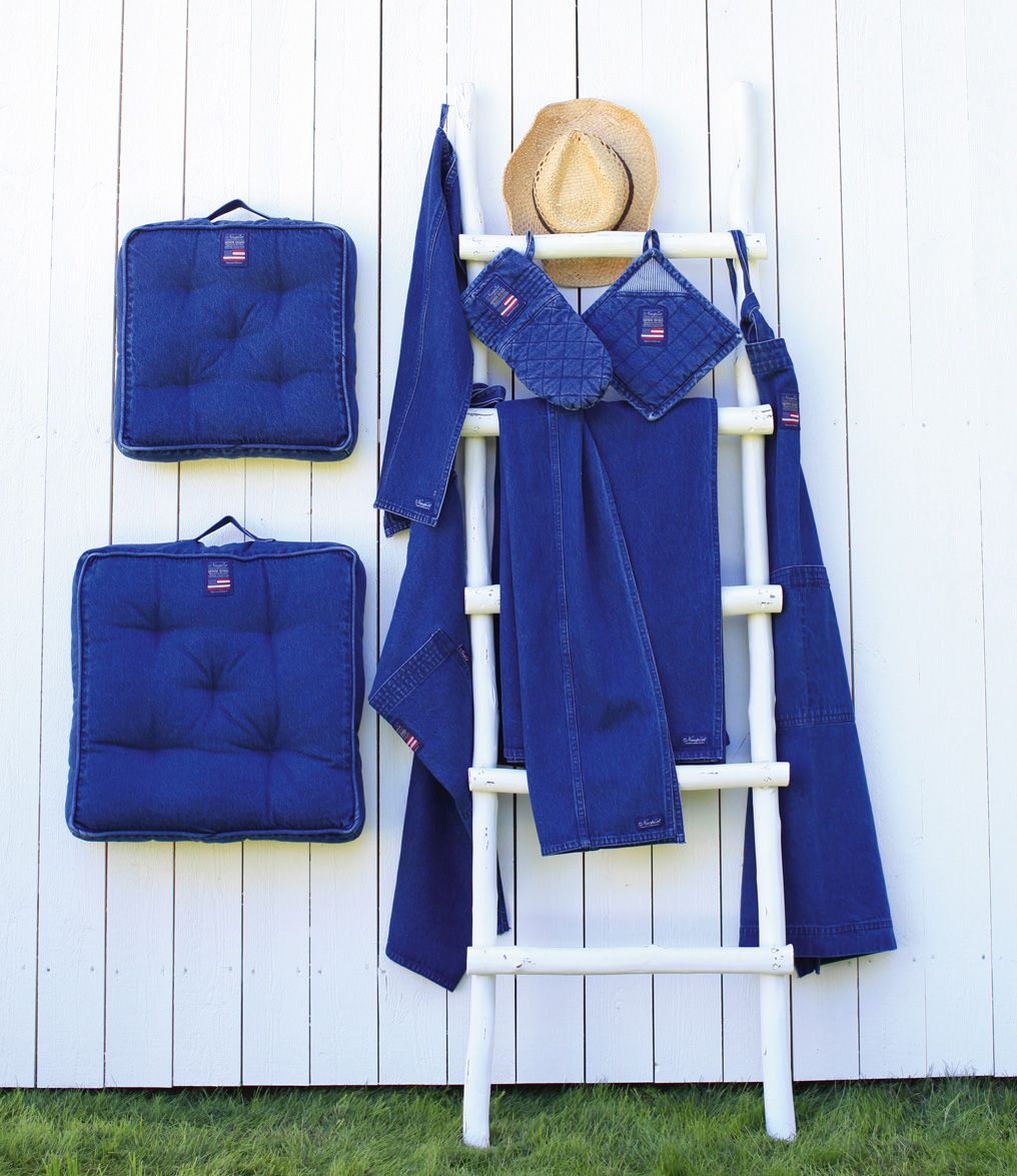 Denim potholder blue