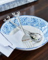 Deer Salad Cutlery Silver Set of 2