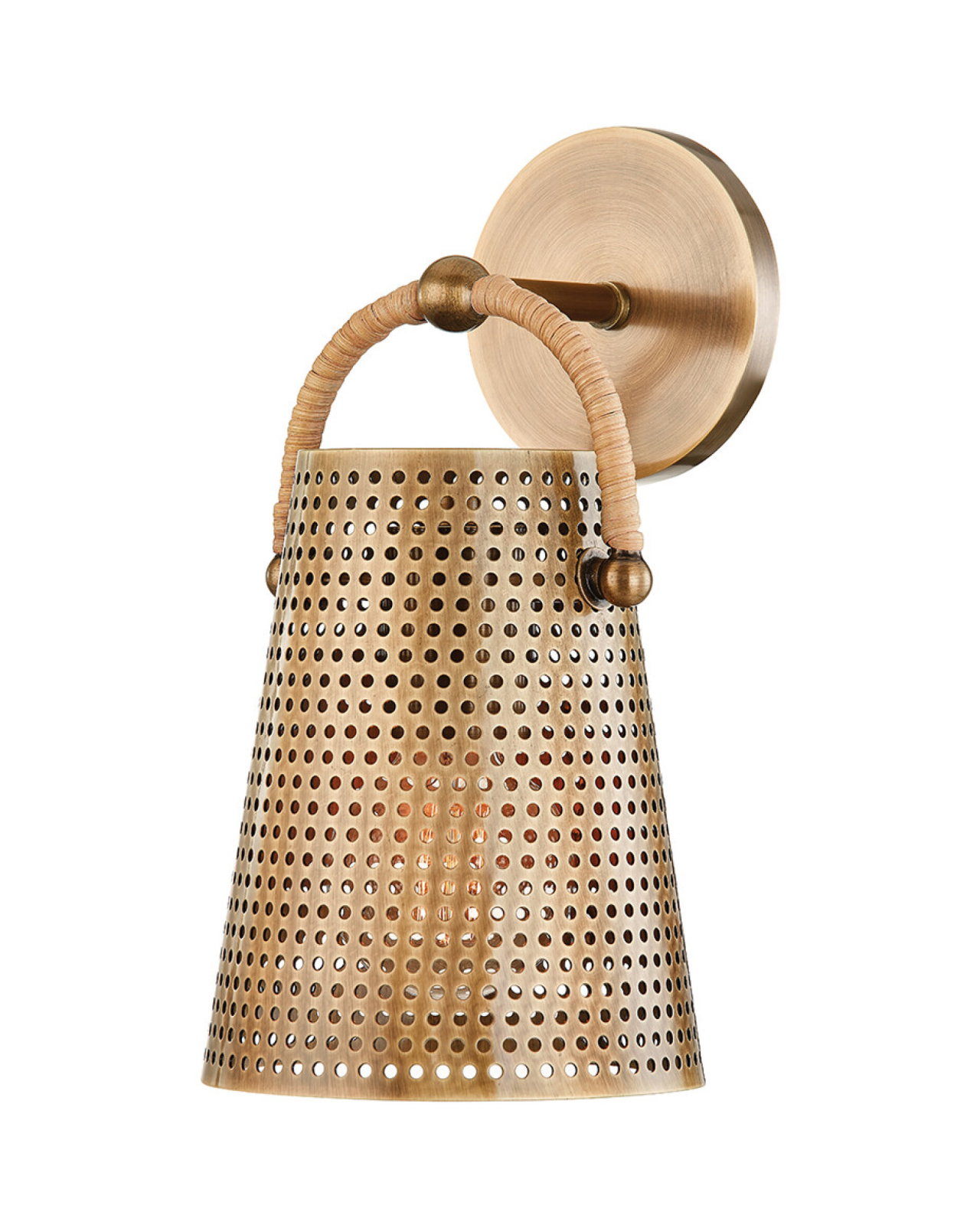 Nile vegglampe messing