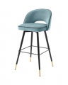 Cliff Bar Stool Savona Blue Velvet Set of 2
