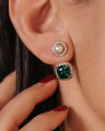 Colette Earrings Emerald