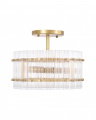 Ruby taklampe antikk messing