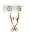 Kingsley wall console table in antique brass