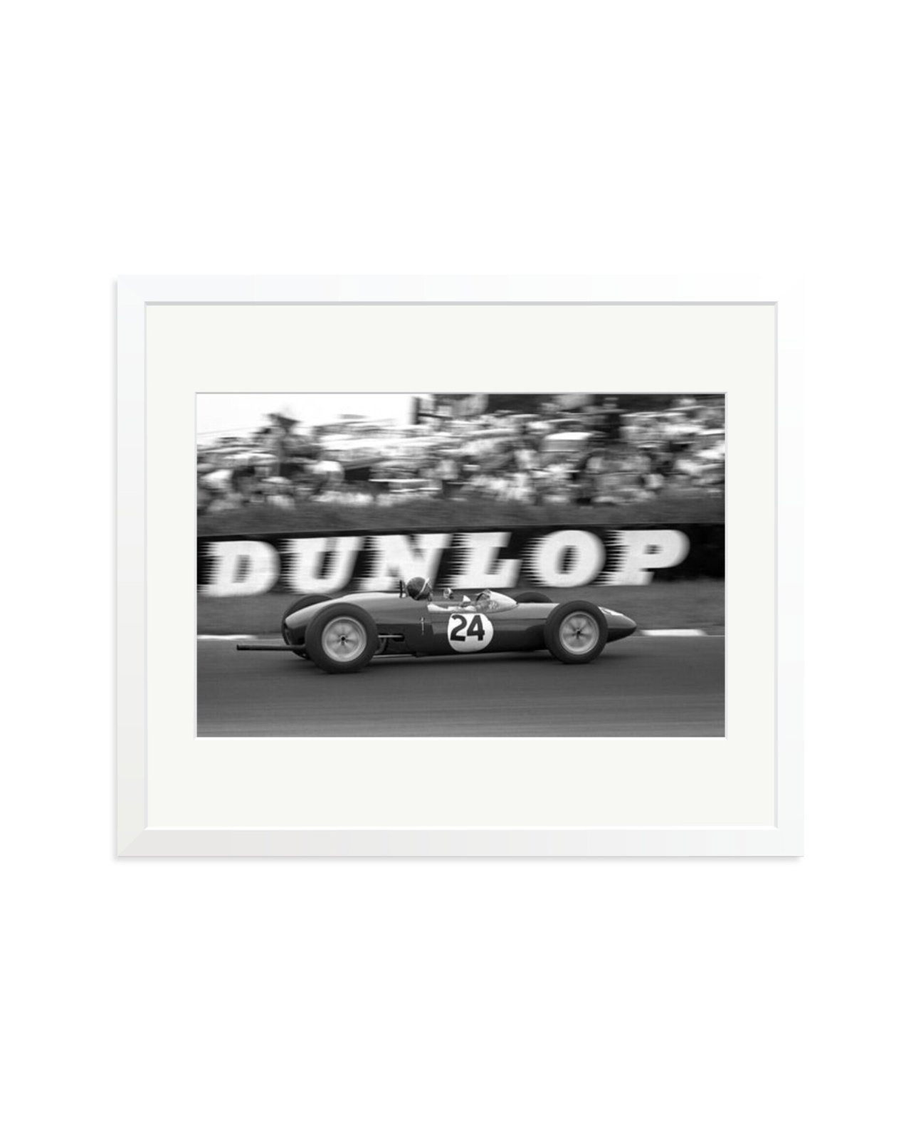 Jim Clark in a Lotus 21 White / Large