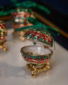 Leonard Fabergé Egg Ornament Green/Red