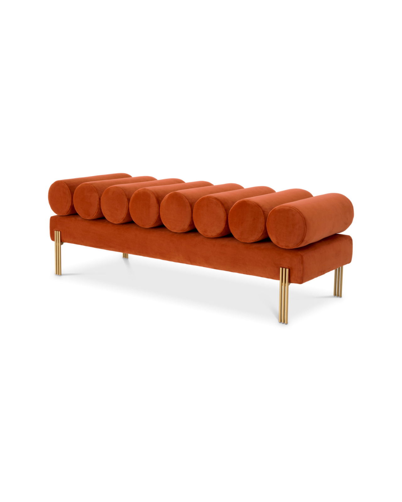 Oxley Bench Savona Orange Velvet