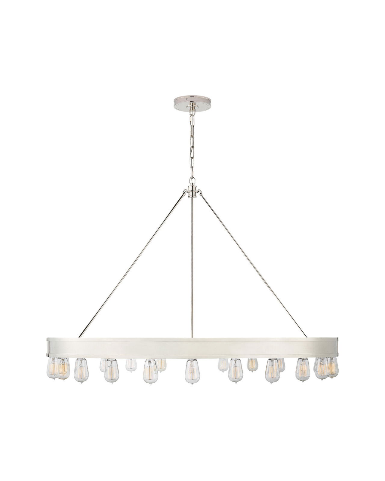 Roark 50" Modular Ring Chandelier Polished Nickel