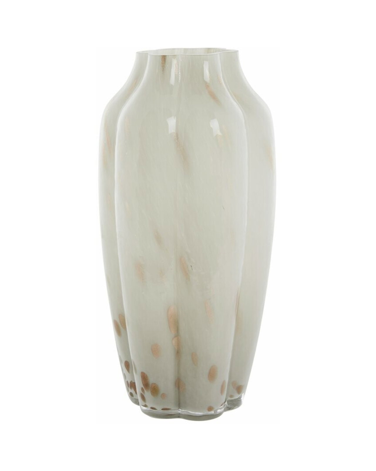 Mara vase off-white/gold