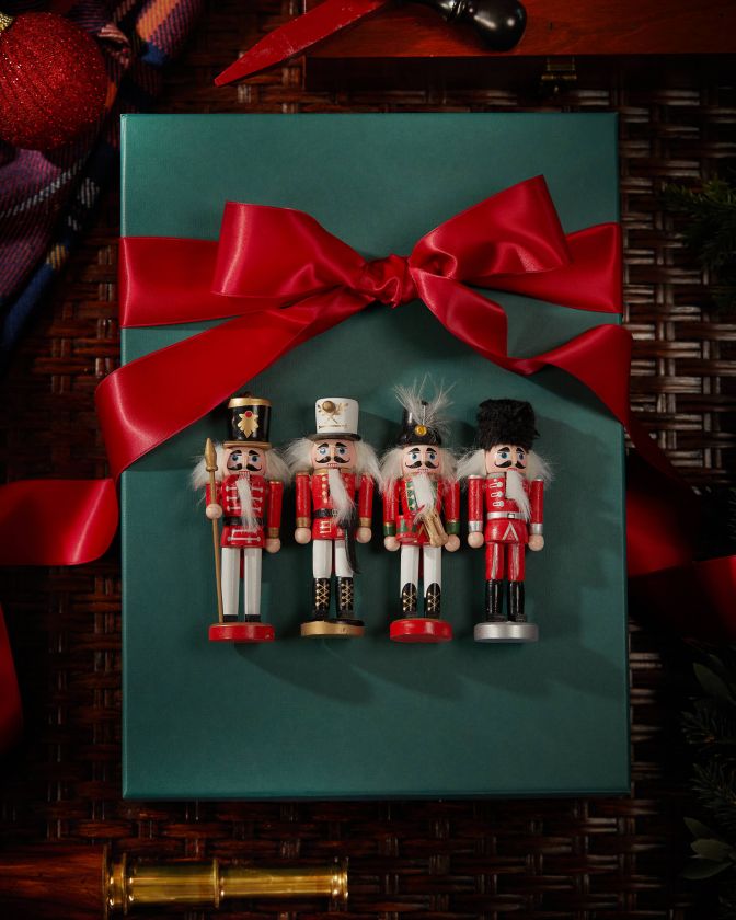 Herbert Nutcracker Christmas Decoration 4-pack