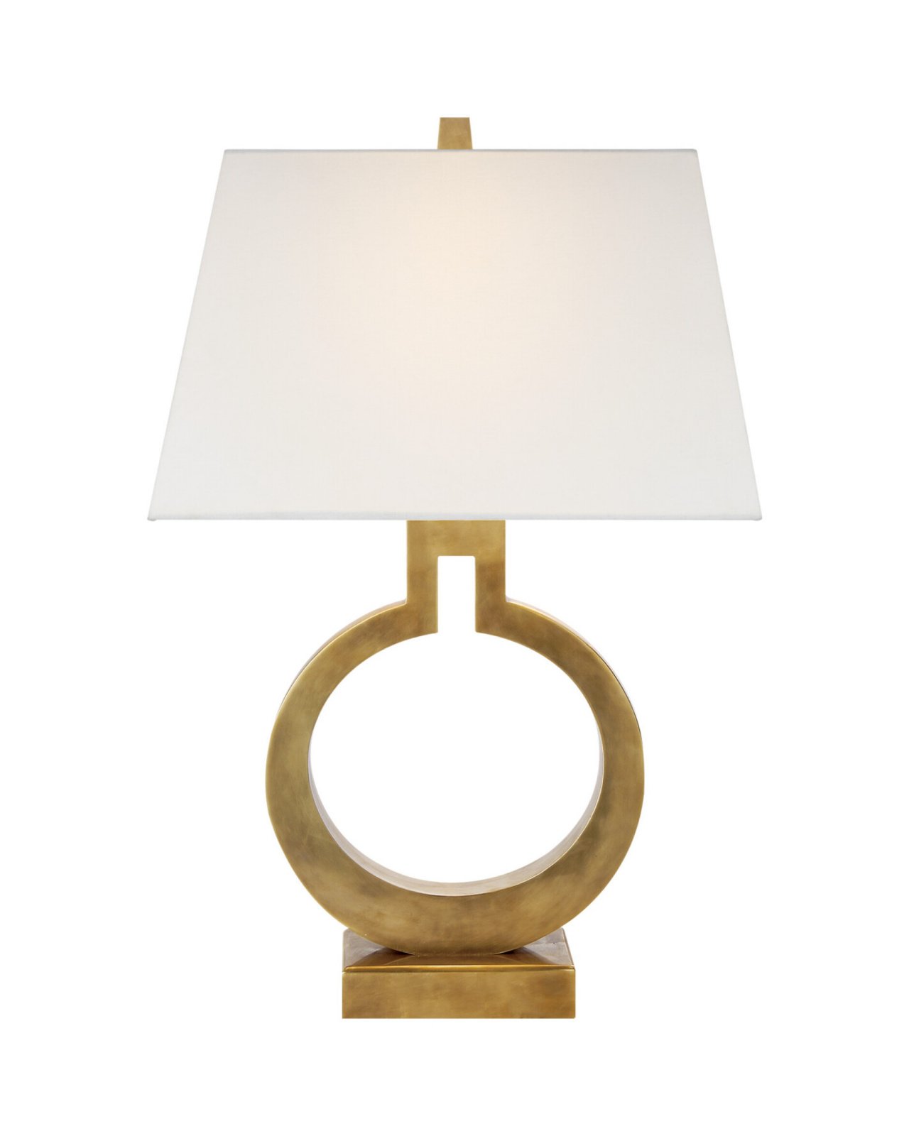 Ring Form Table Lamp Antique Brass Small