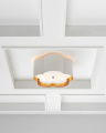 Bryce Flower Flush Mount White and Gild Large
