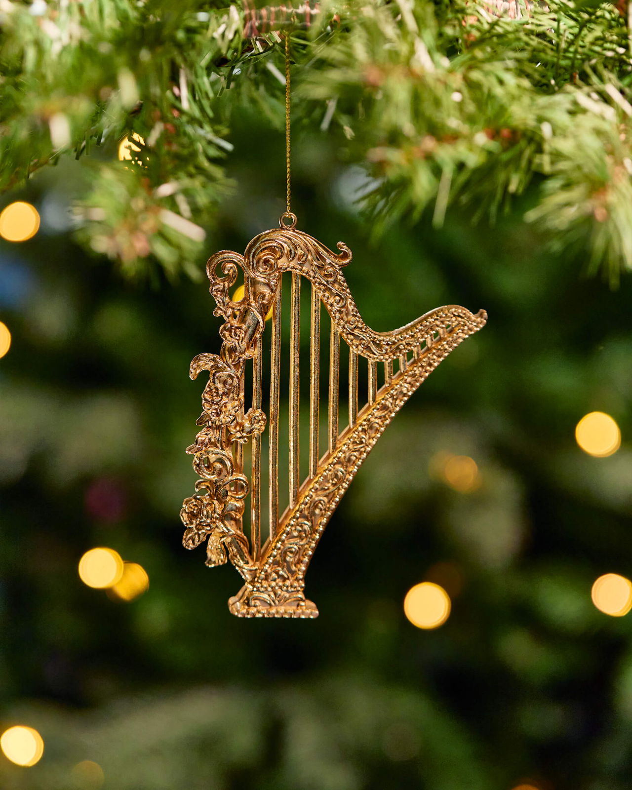 Allegra Harpa Christmas Ornament Gold