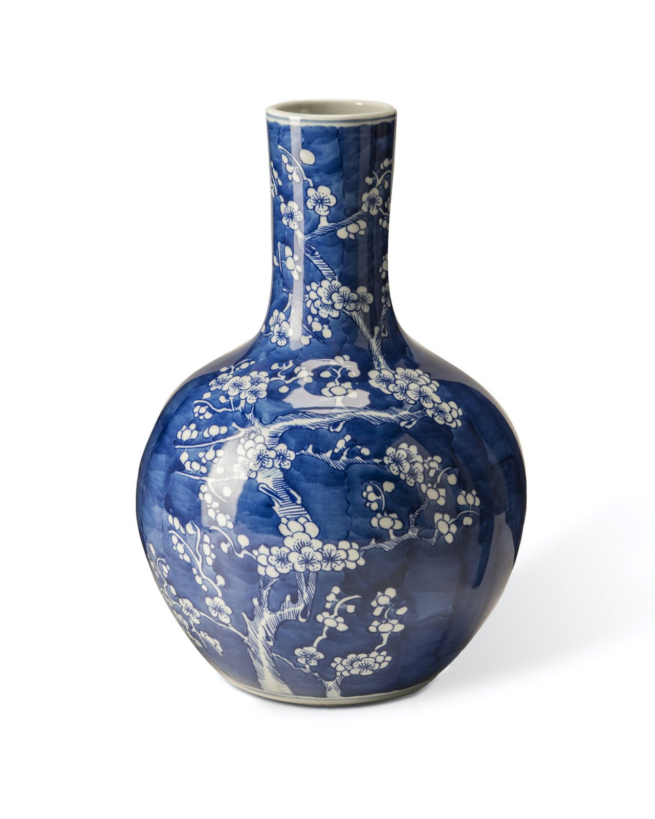 Cherry blossom vase blue