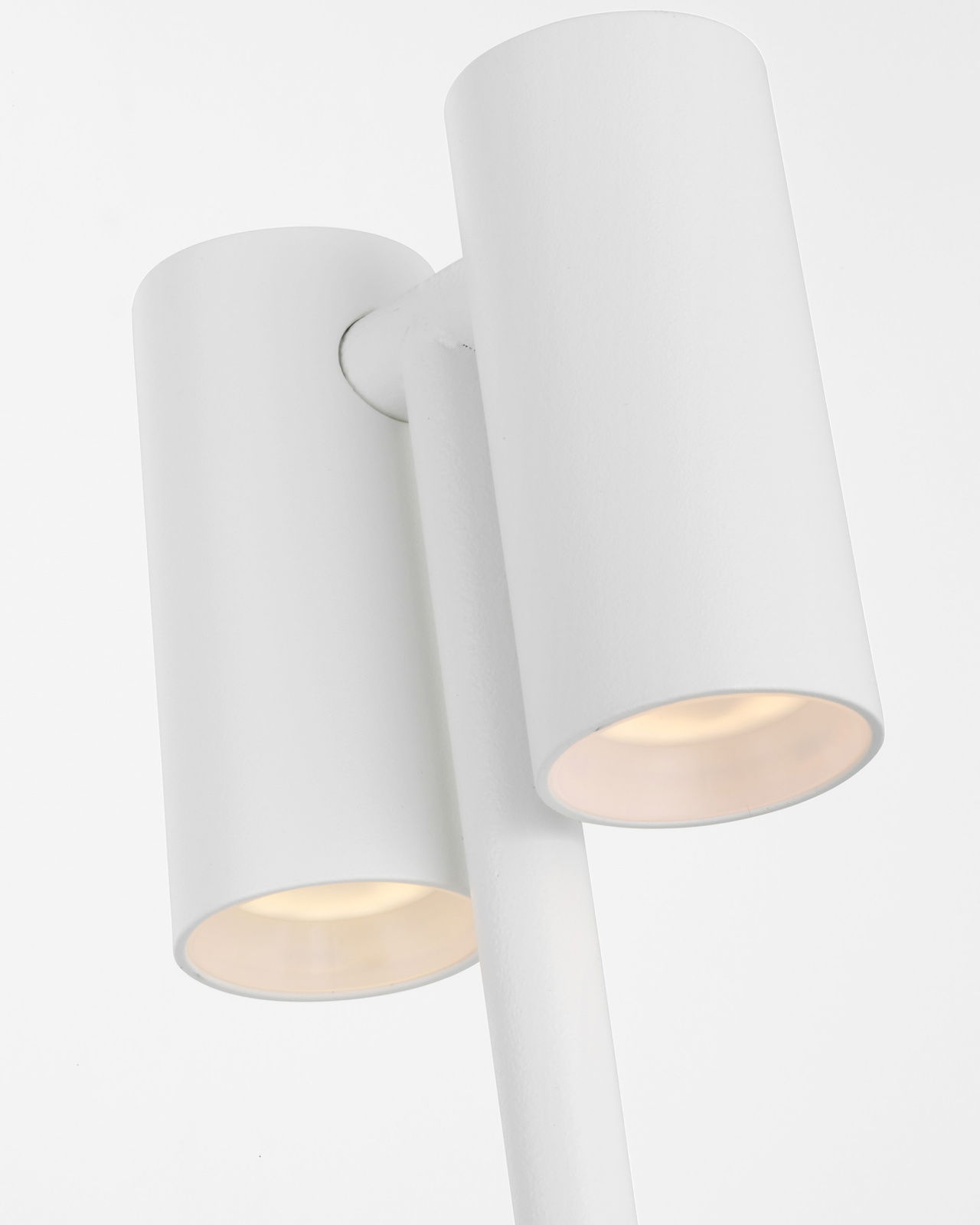 Doppia bordslampa uppladdningsbar vit