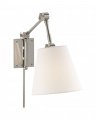 Graves Pivoting Sconce Polished Nickel/Linen