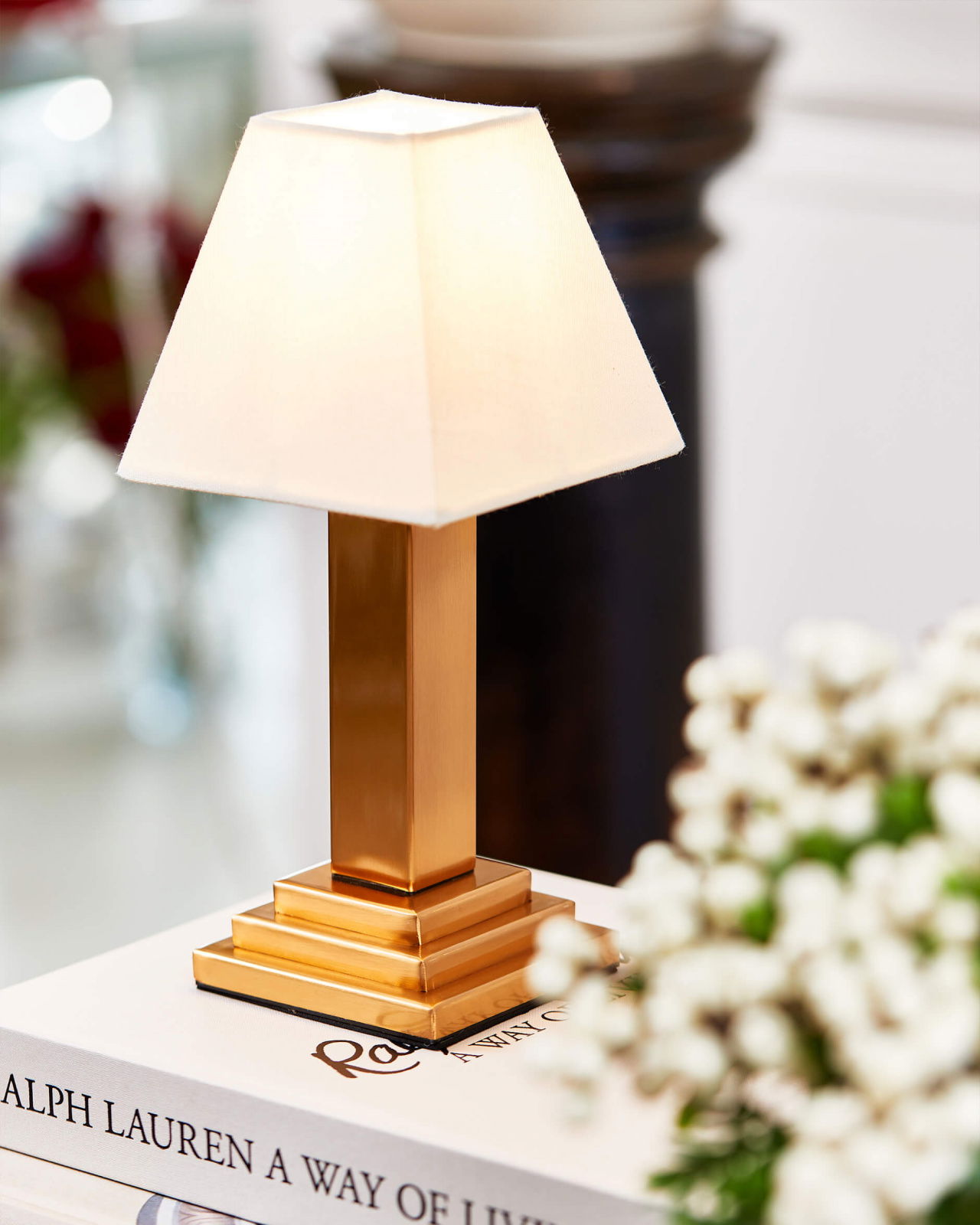 Charles portable Tischleuchte Vintage Brass