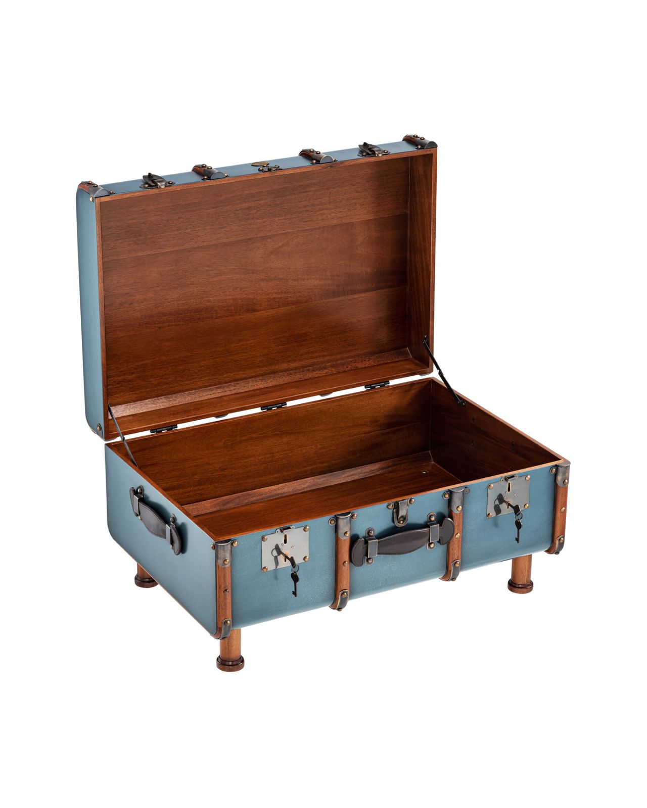 Stateroom Trunk Table, Petrol