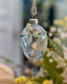 Flora Glass Egg Gray-Blue