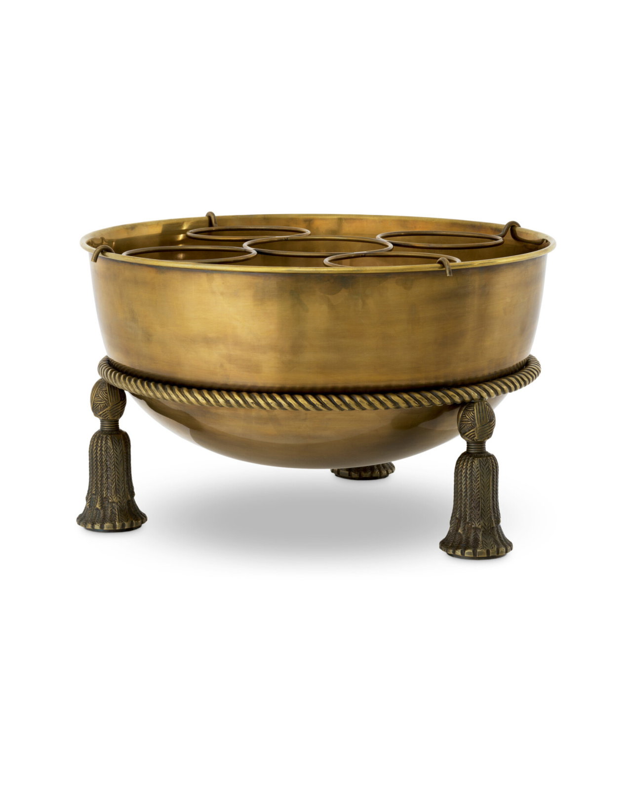 Tassel Champagne Cooler vintage brass