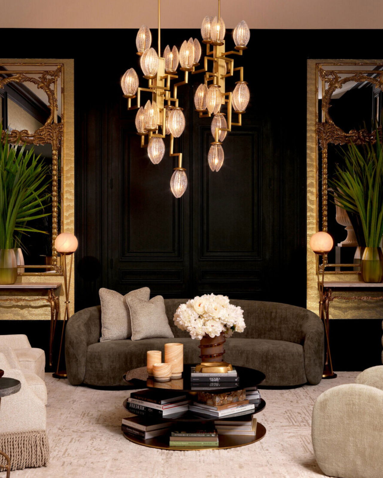 Izzy vloerlamp antiek messing