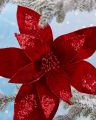 Piaf bloem kerstdecoratie rood