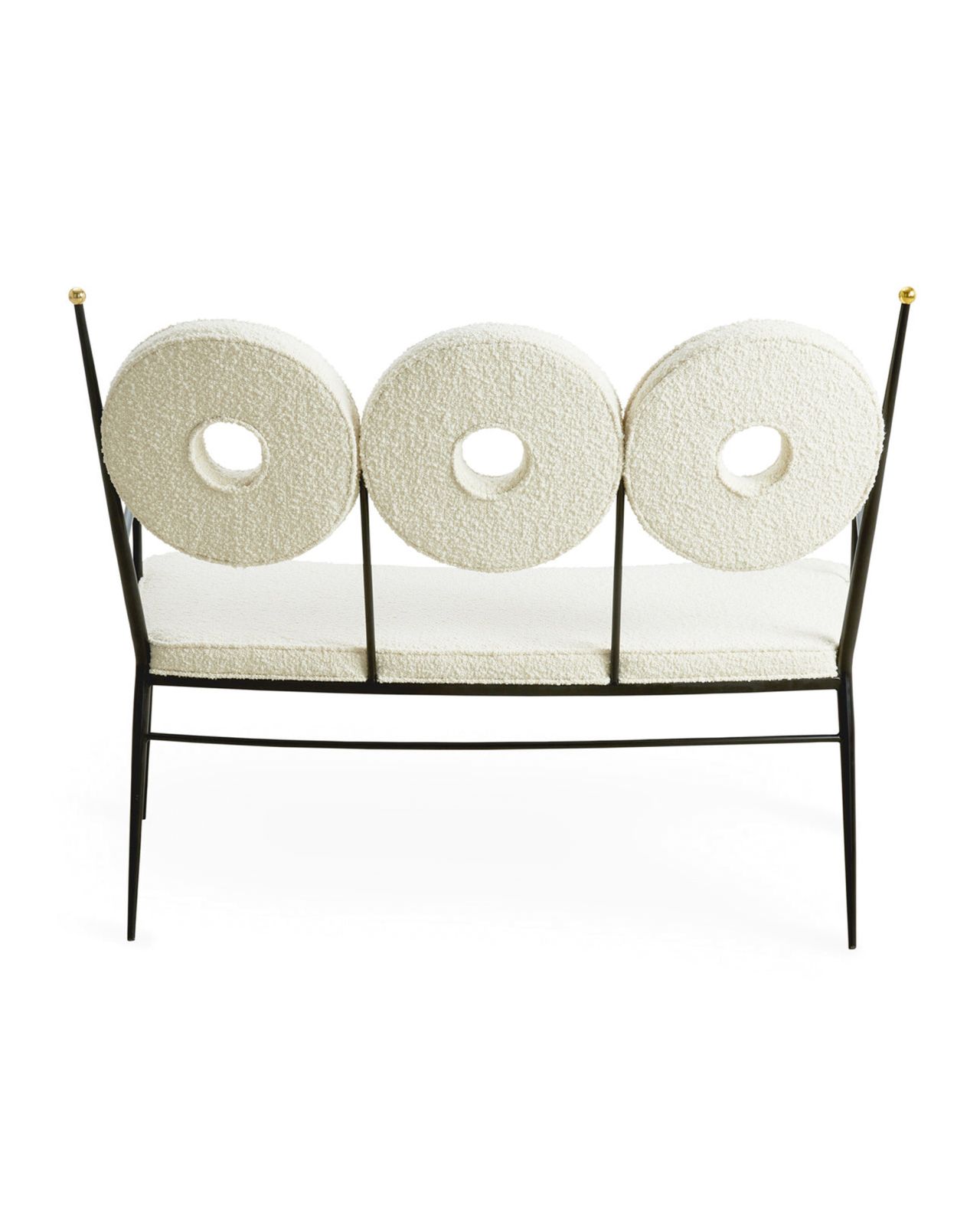 Rondo bänk bouclé white