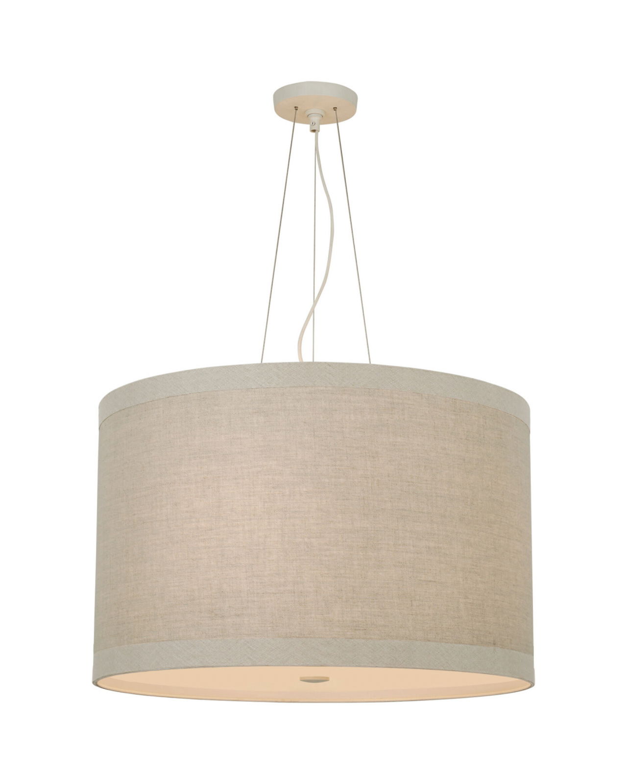 Walker Hanging Light Cream/Natural Linen Shade M