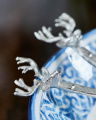 Deer Salad Cutlery Silver Set of 2