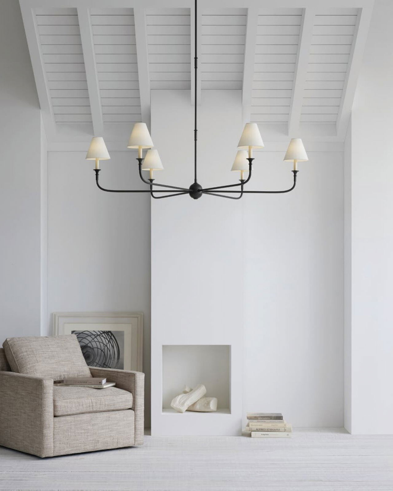 Piaf Grande Chandelier Aged Iron/Ebonized Oak