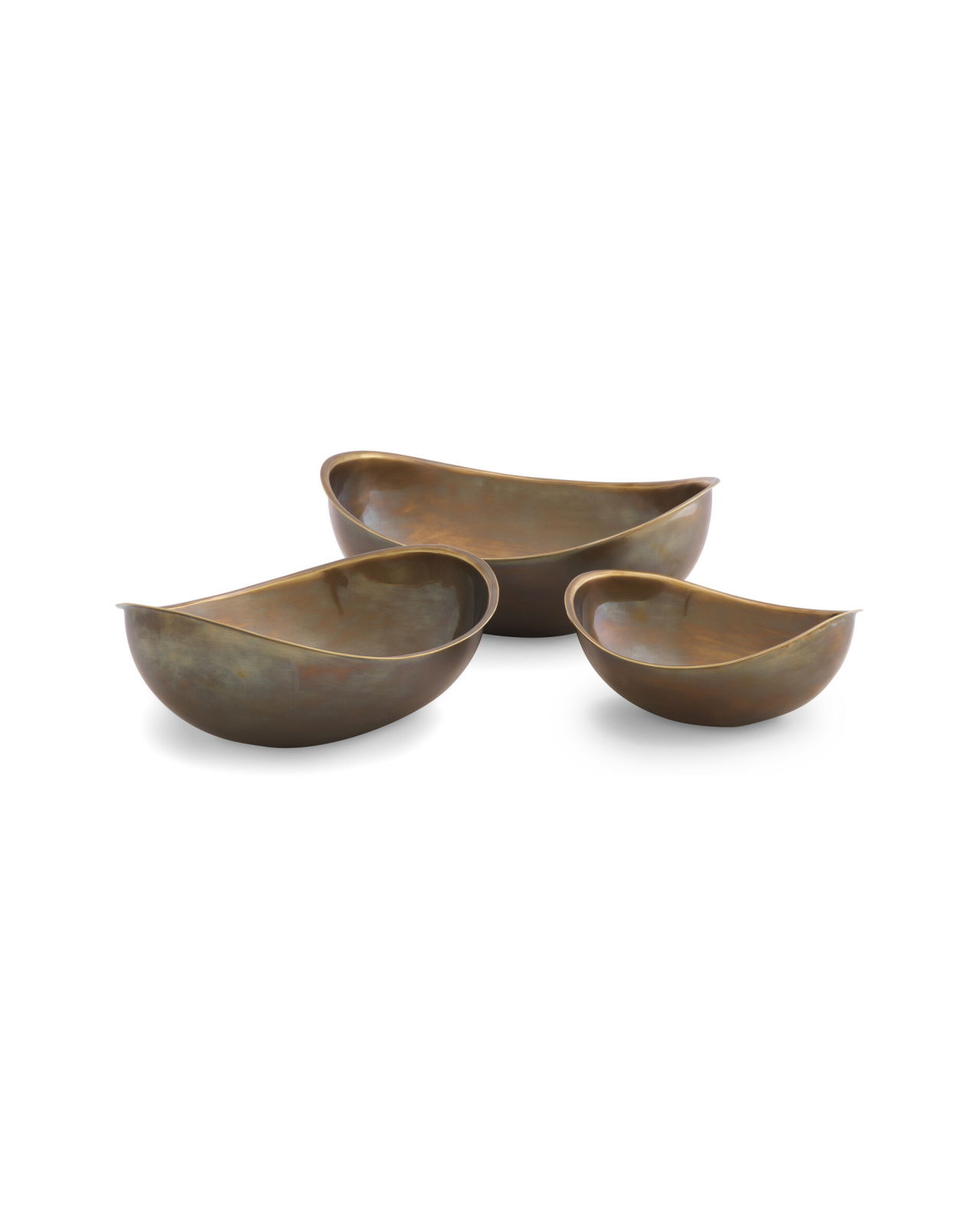 Sena Bowl Vintage Brass Set of 3