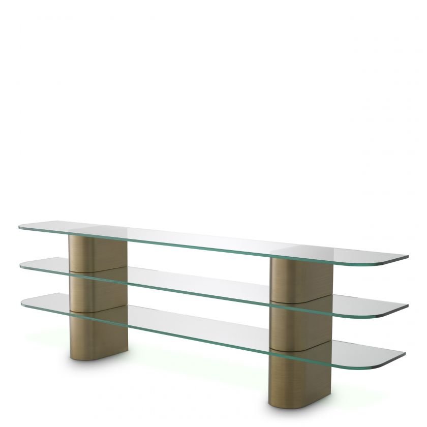 Lunden console table brushed brass