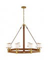 Riley Ring Chandelier Natural Brass/Saddle Leather