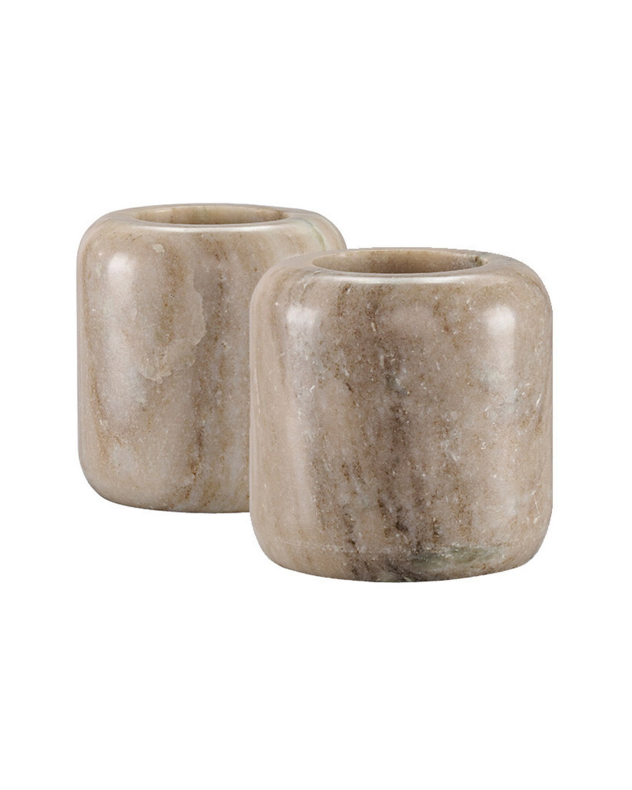 Hera beige candle holders, set of 2