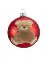 Melvin teddybeer, kerstbal rood